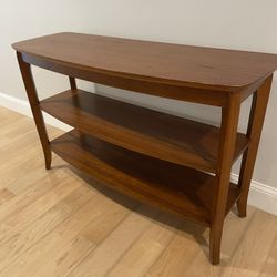 Wood Console Table With 3 Shelves