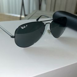 Polarized Black Ray Ban Aviators W Case