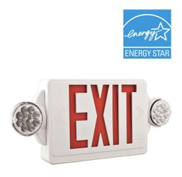 Integrated LED White and Red Exit Emergency Combo W/ 9.6V BTRY ‼️PRICE FIRM‼️