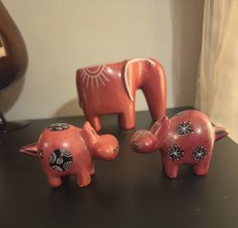 House Hippos And Elephant Candle Holder Decor 