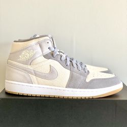 NEW Air Jordan 1 Mid SE Coconut Milk Particle Grey Mens SIZE 10.5 & 13