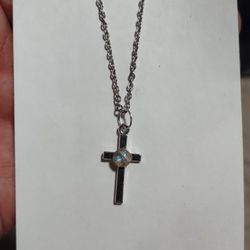 gem labradorite cross necklace 