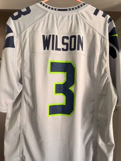 Seattle Seahawks Russell Wilson #3 Men’s L Nike Jersey Wolf Grey - Authentic
