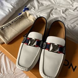 White Mens Louis Vuitton Loafers 