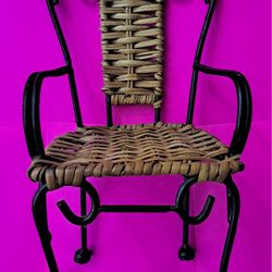 Small Vintage Iron Doll Chair