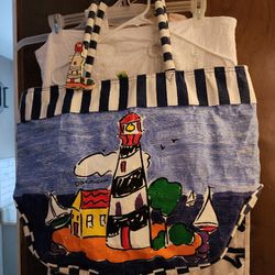 Sally Huss "Sunny Thoughts" Lighthouse Tote $18