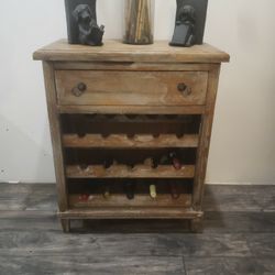 Rustic Vintage Industrial Farmhouse Wood Wine Rack