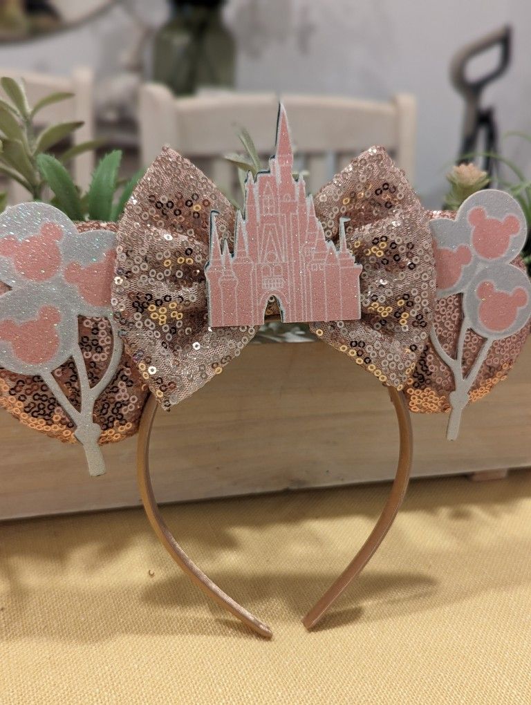 Disney Rose Gold Castle Ears 