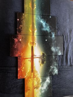 5 Piece Galaxy Canvas Art