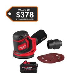 Milwaukee
M18 Cordless 5 in. Random Orbit Sander w/ FORGE 8.0 Ah Battery