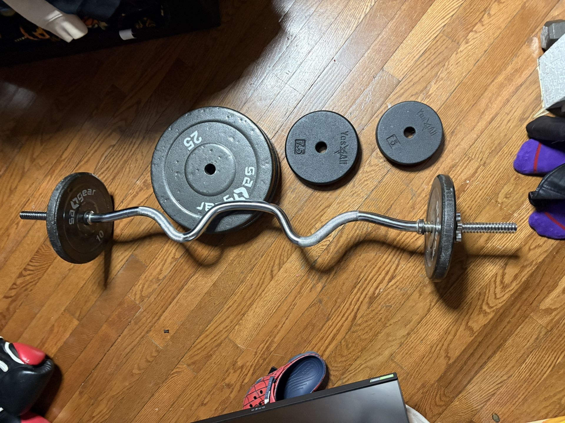 Weight sets and Curl Bar