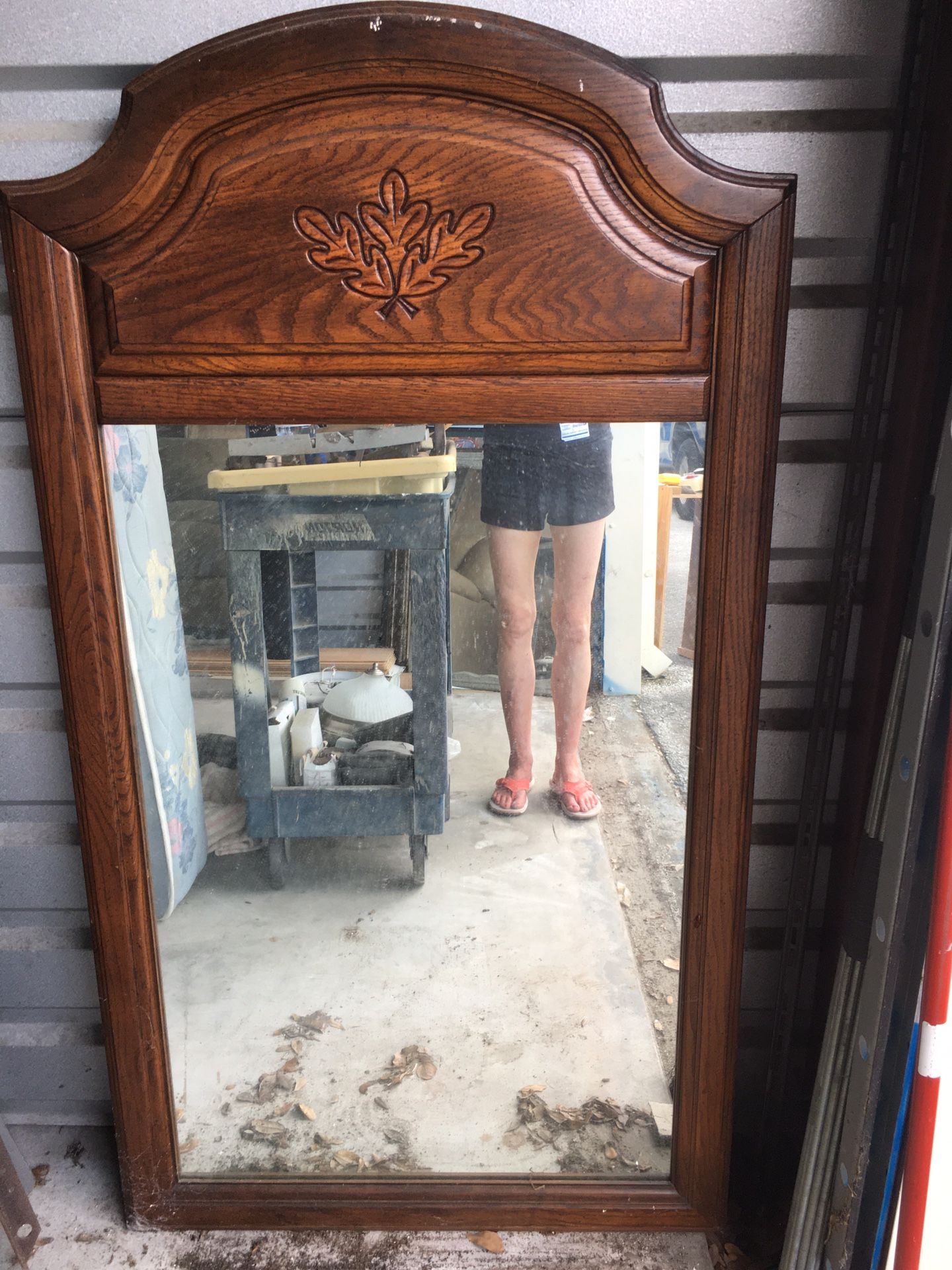 Dresser Or Wall Wood Border Mirror