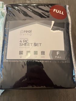 Real Living Microfiber 4-Piece Full Sheet Set