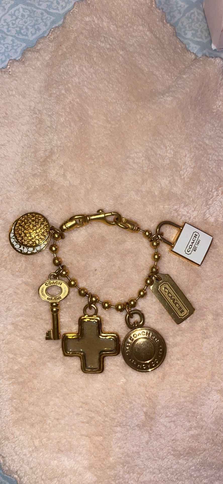 Coach Vintage Gold Charm Bracelet 