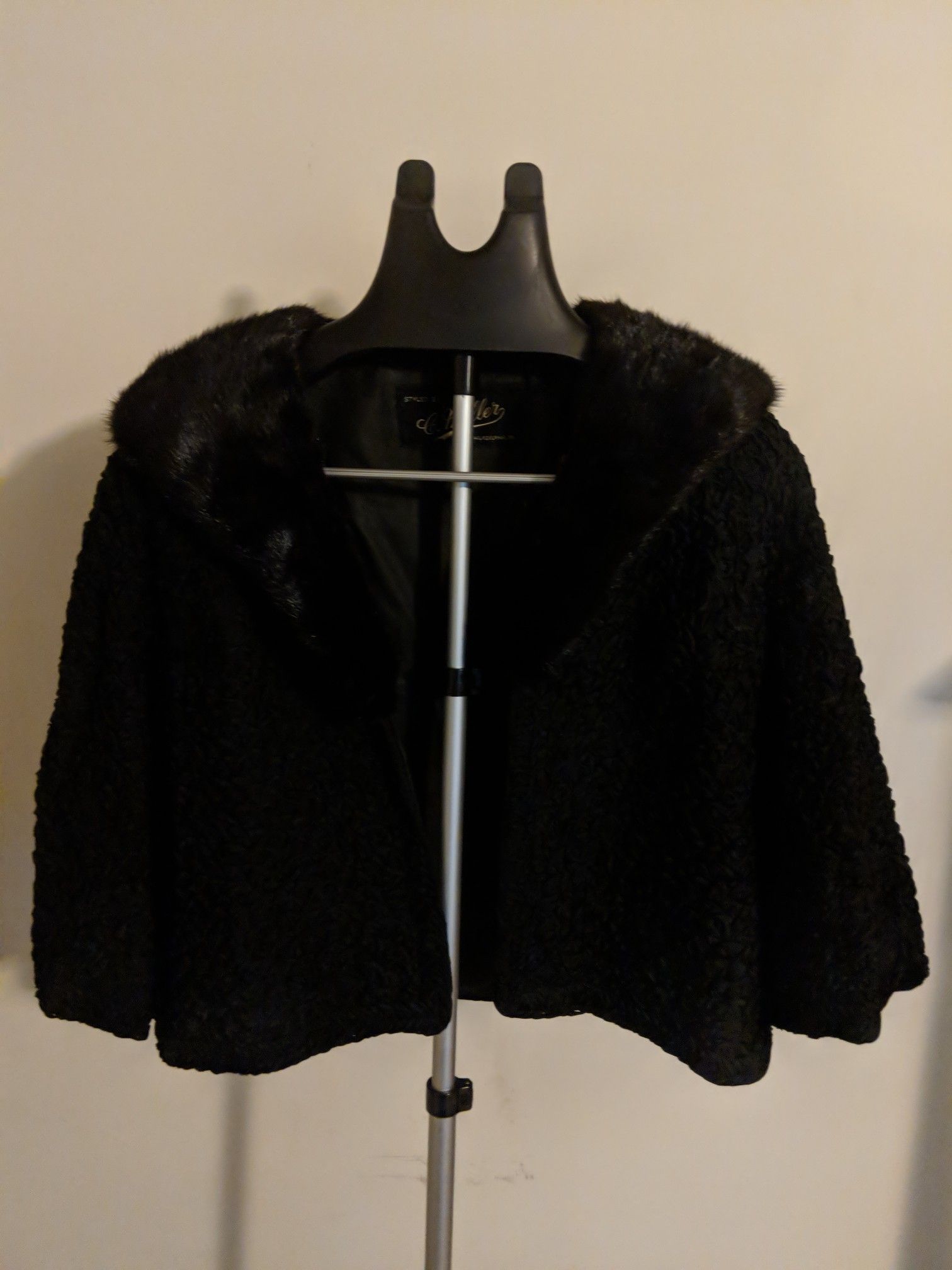 Vintage Fur Collar Coat - C. Miller (Philadelphia, PA) vintage fur collar 3/4 evening jacket