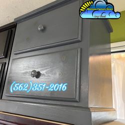 Grey Nightstand Chest Mesa De Noche Nueva New Mueble 