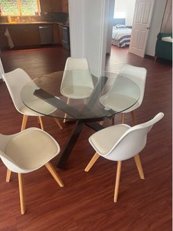 Dining table and chairs