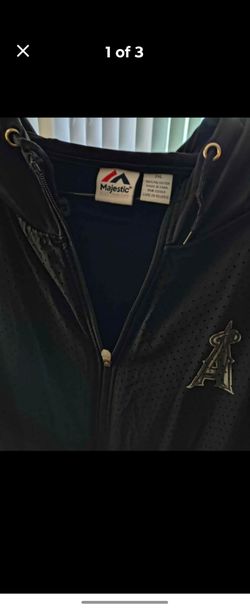 Angels majestic black zip up with hoodie