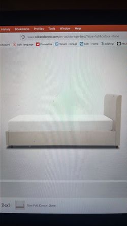 Silk and snow storage bed frame