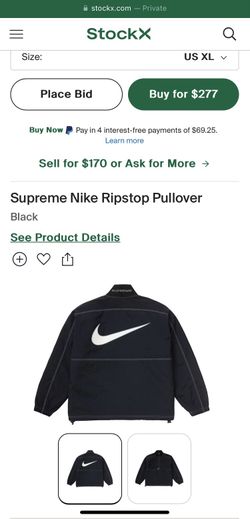 Supreme Nike Ripstop Pullover for Sale in Los Angeles, CA Supreme Nike Ripstop Pullover for Sale in Los Angeles, CA