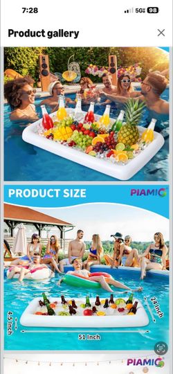 Inflatable Pool Floating Drink Cooler