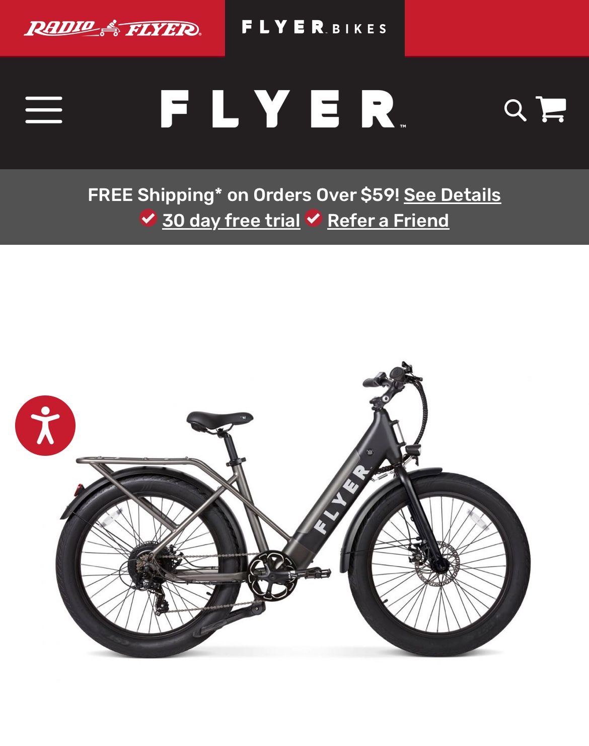 Electric Bike - Radio Flyer M880 Men's Large Black- Brand New In Box 