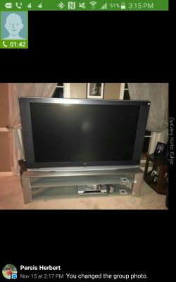 Tv Sony 60" with tv trolley, Sony DVD player and speakers