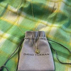 David Yurman Cable Diamond Cross Necklace
