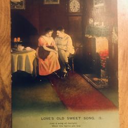 Antique Valentines Day Used With One Cent Stamp Postcard-Early 1900s