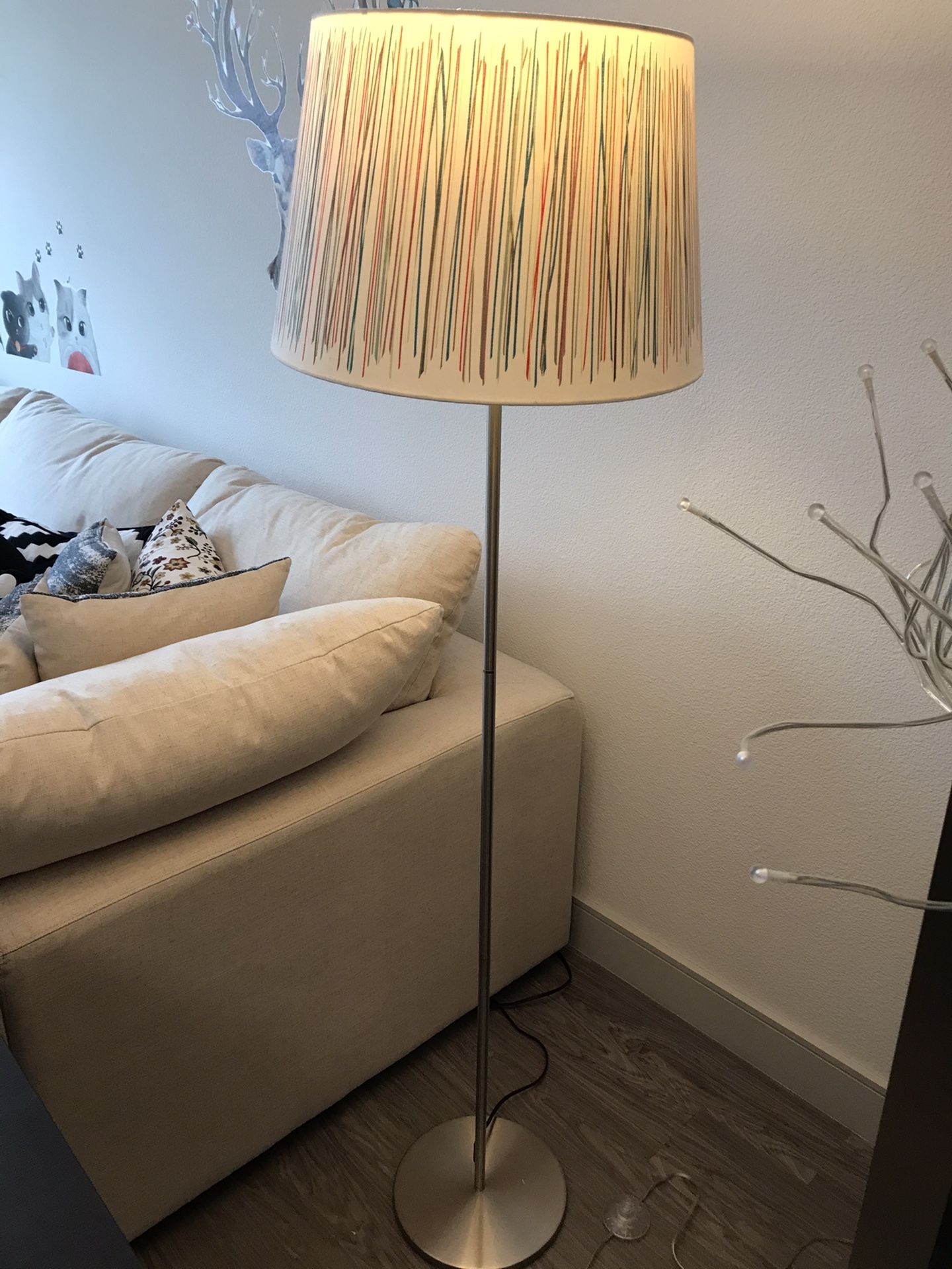 Living room lamp floor lamp with warm lighting