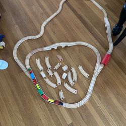 Children’s Wooden Railway Set