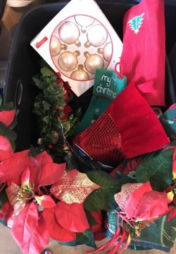 Bin full of Xmas thing