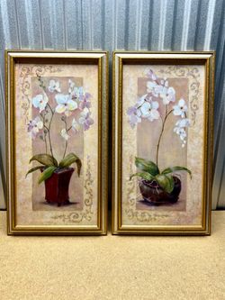 Framed Orchid Wall Art Prints Set of 2