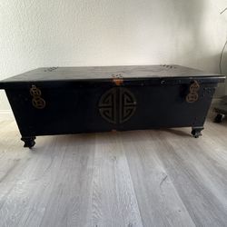 Vintage Black cedar chest 48 x 21 x 18 tall