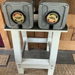 Hoist Adjustable Dumbbells (75lb Each) And Stand