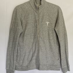 Women’s Tesla Jacket Light Grey, Full Zip Sweatshirt, Size Medium,Organic Cotton