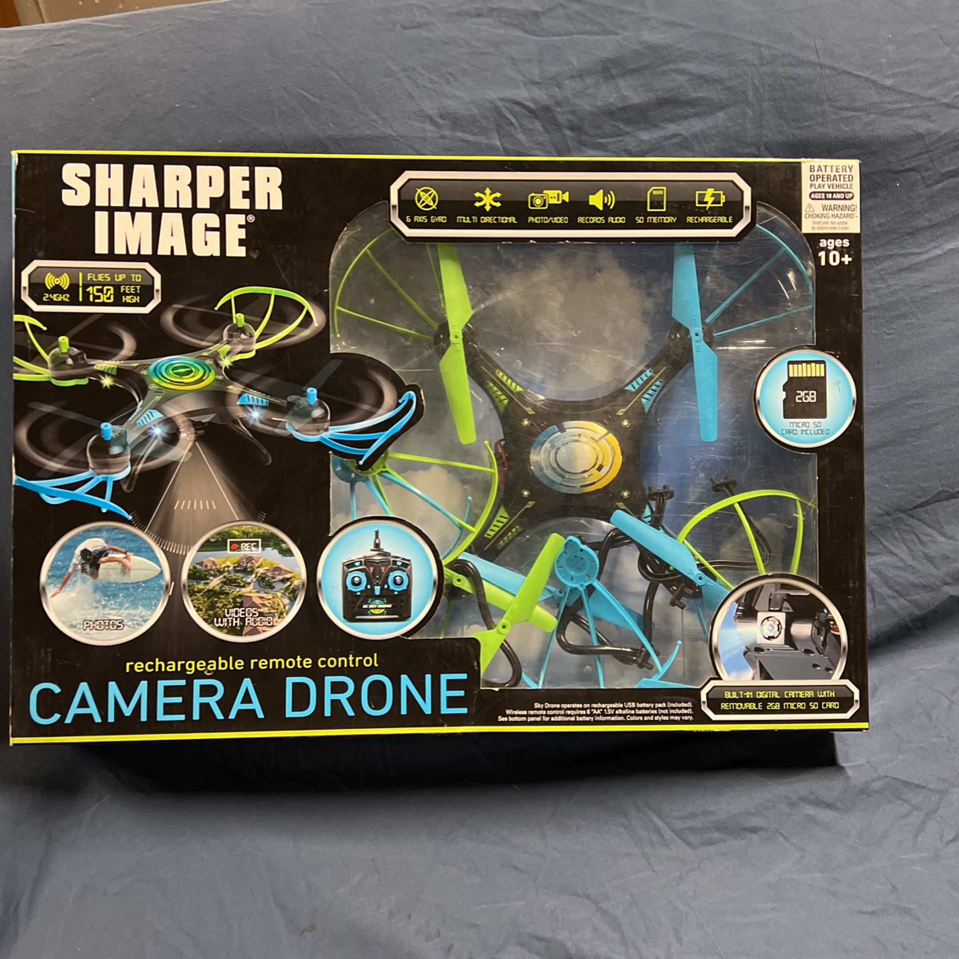 Sharper Image, Camera Drone, Rechargeable, Remote Control