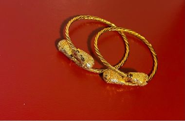 Gold plated bangles