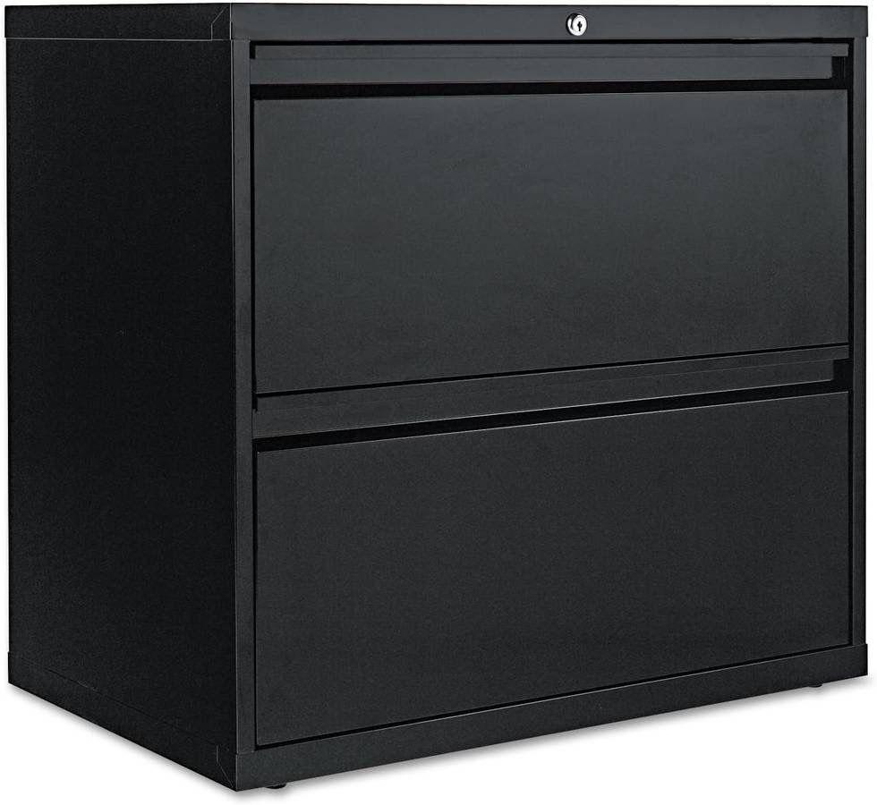 Alera Steel 2-Drawer Lateral File Cabinet, Black