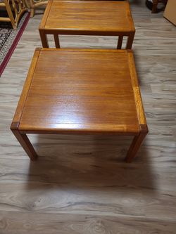 Teak Danish Coffee Table and One End Table