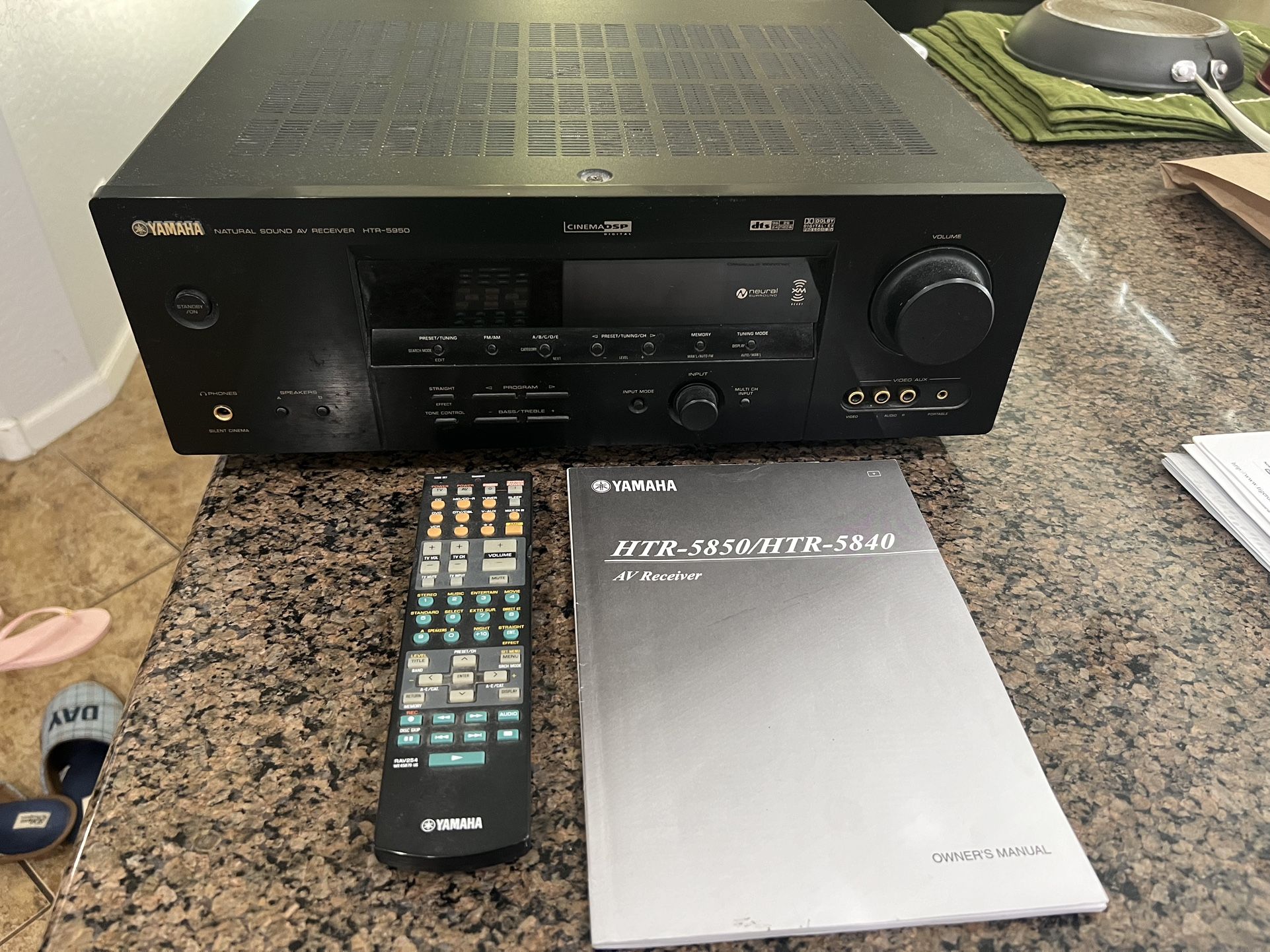 Yamaha HTE-5950 AV Natural Sound Home Theatre Receiver Digital Display