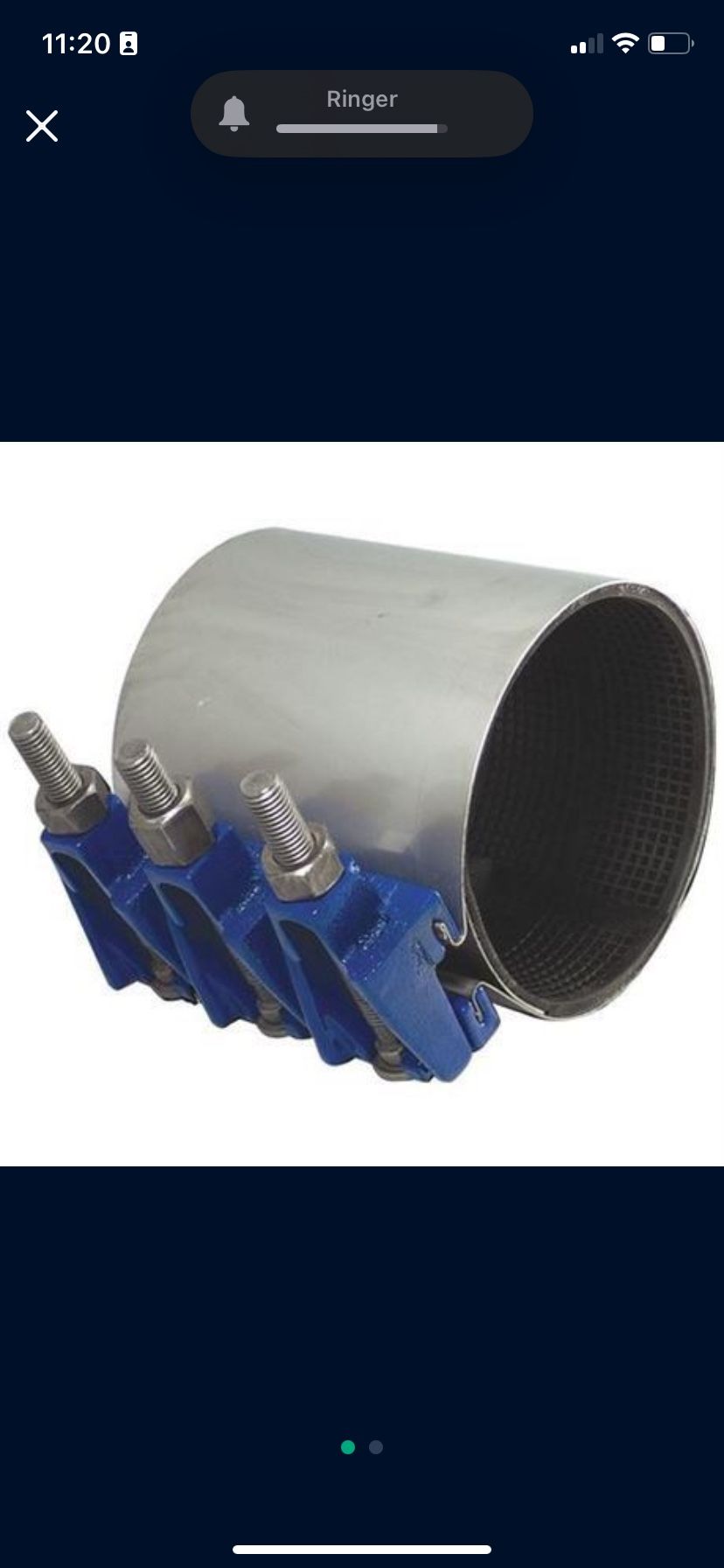 REPAIR CLAMP, FULL CIRCLE, SS, 12 IN MSRP: $448.81 To