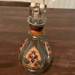 Extremely Rare 1940s Vintage French Dolfi 4 Chamber Glass Decanter