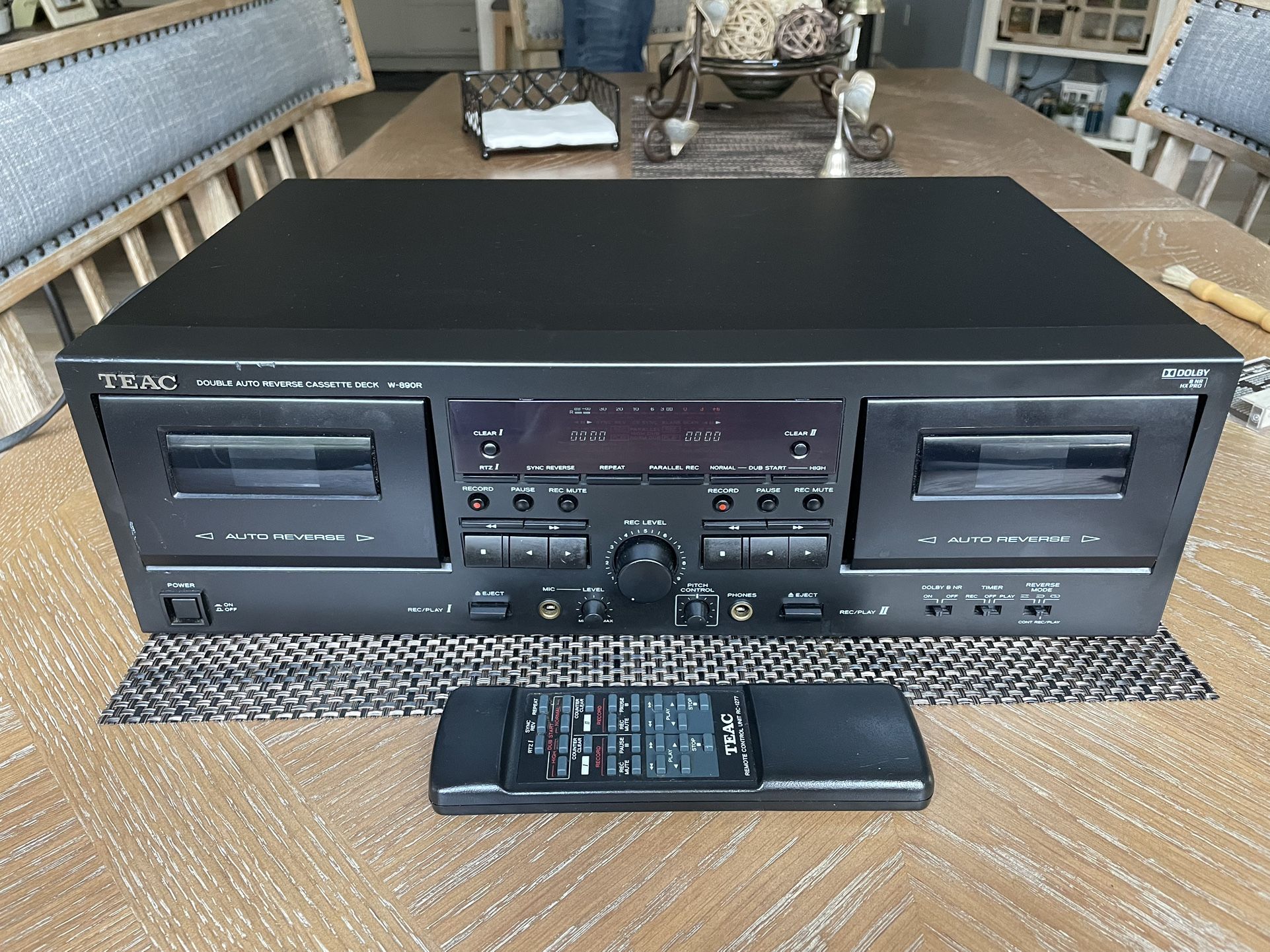 Teac Double Auto Reverse Cassette Deck W-890R OBO