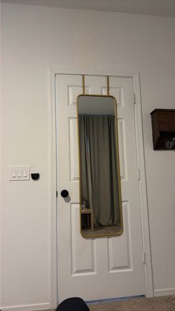 Gold Hanging Door Mirror