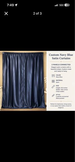 Satin and chiffon costume made curtain each $25
