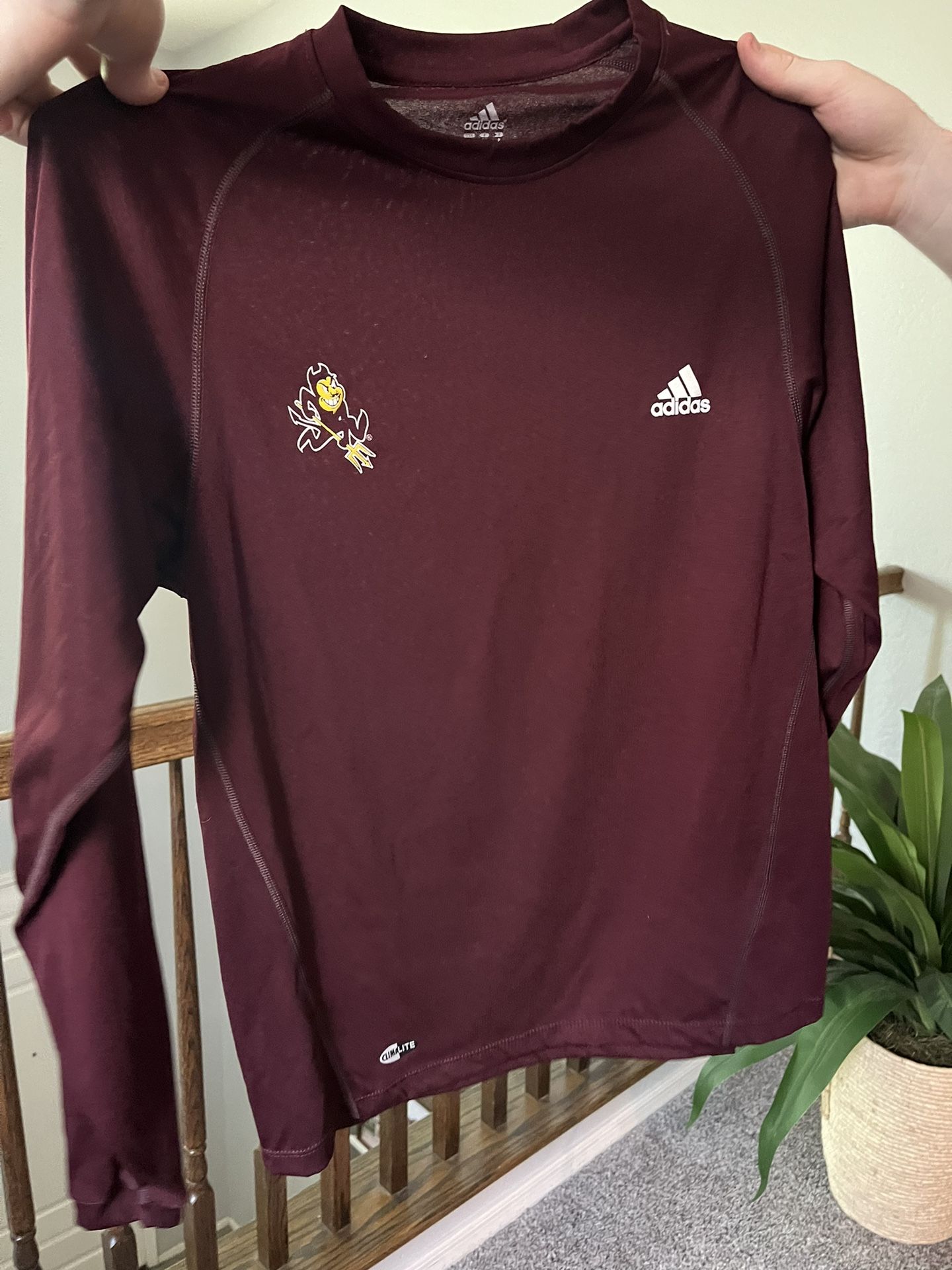 MENS ADIDAS ASU SUN DEVIL SHIRT size small