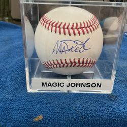 Los Angeles Dodgers Magic Johnson Autographed Baseball 