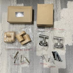 4 Pcs Wood Wall Hooks + 2 Pcs SUS 304 Stainless hooks