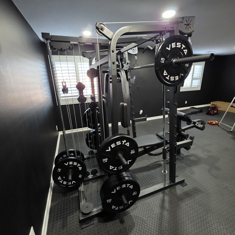 Smith Machine 2001 | Multi-Use Adj Bench | Gym Equipment | Fitness | Squat Rack | Excercise |🔴WEIGHTS AND BARBELL SOLD SEPARATELY 🔴 FREE DELIVERY 🚚